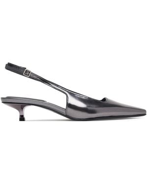 Calvin Klein Pumps Kitten Heel Pump Sling Mirr Lth Hw0Hw03275 - Mettallic
