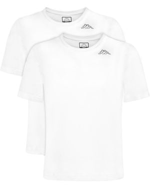 Kappa 2Er-Set T-Shirts Logo Alyce 322564W Regular Fit - Weiß