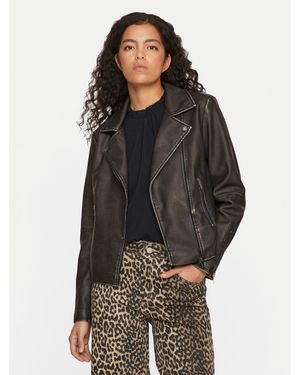 Vila Jacke Aus Kunstleder Cara 14098830 Regular Fit - Schwarz