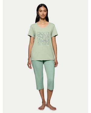 Triumph Pyjama Sets 10222617 Regular Fit - Grün