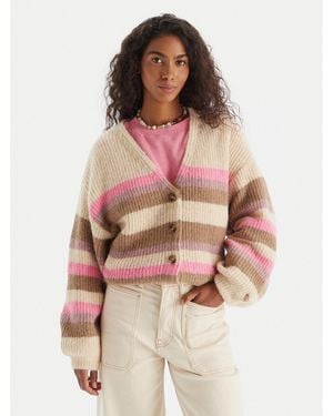 Roxy Strickjacke Marble Tiles Stripe Erjsw03669 Regular Fit - Pink