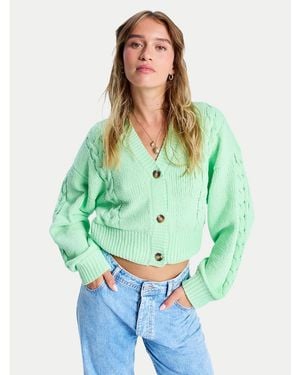 Roxy Strickjacke Missing The Sun Erjsw03677 Regular Fit - Grün