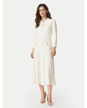 MICHAEL Michael Kors Strickkleid Mt683J3Bfd Slim Fit - Weiß
