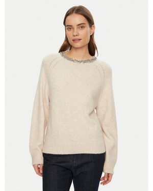 Morgan Pullover 242-Mperle Regular Fit - Natur