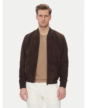 Serge Pariente Lederjacke M888 Regular Fit - Braun