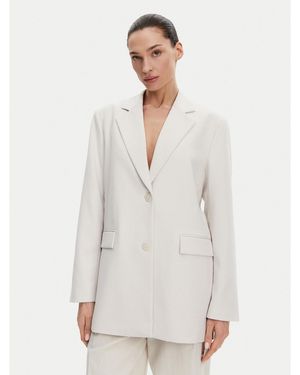 Calvin Klein Sakko J20J225206 Écru Slim Fit - Weiß