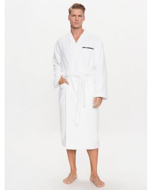 Karl Lagerfeld Bademantel Ikonik 230M2185 Weiß