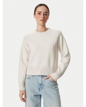 Calvin Klein Pullover Lv047H320G Regular Fit - Weiß