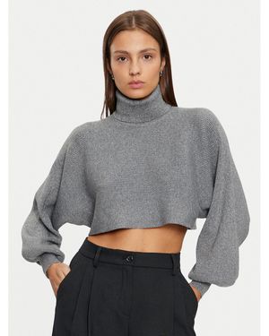 Pieces Rollkragenpullover Rue 17153430 Regular Fit - Grau