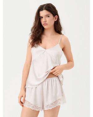 Calvin Klein Pyjama 000Qs7428E Regular Fit - Weiß