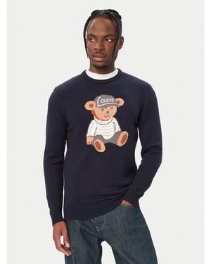 Guess Pullover M6Br42 Z1604 Regular Fit - Blau