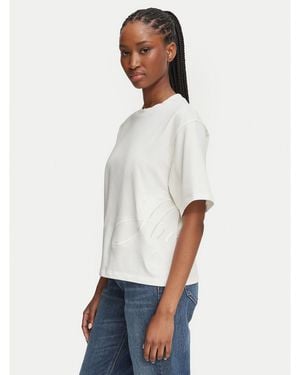 HUGO T-Shirt Duslant 50570677 Oversize - Weiß