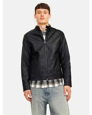 Jack & Jones Jacke Aus Kunstleder Dylan 12261195 Slim Fit - Schwarz