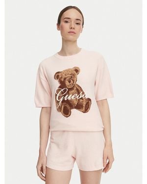 Guess T-Shirt O6Br03 Z1145 Regular Fit - Pink