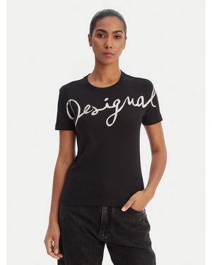 Desigual T-Shirt 26Swtk07 Regular Fit - Schwarz