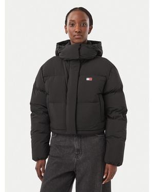 Tommy Hilfiger Daunenjacke Alaska Dw0Dw18609 Cropped Fit - Schwarz
