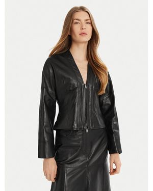 Marella Lederjacke Daily 2513441041 Regular Fit - Schwarz