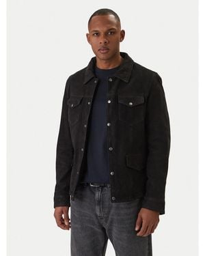 Milestone Lederjacke Valerio 612205 60790 Slim Fit - Schwarz