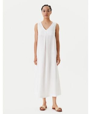 Benetton Sommerkleid 4Aghdv07C Relaxed Fit - Weiß