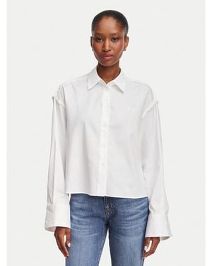 HUGO Hemd Ekla 50562977 Oversize - Weiß