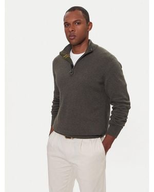 Barbour Pullover Half Zip Mkn1074Ol91 Regular Fit - Grau