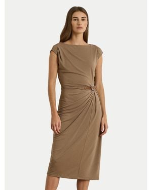 Ralph Lauren Kleid Für Den Alltag 200980221001 Slim Fit - Braun