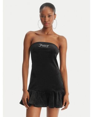 Juicy Couture Kleid Für Den Alltag Ruffle Jcwed126311 Slim Fit - Schwarz