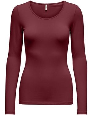 ONLY Bluse Live Love 15204712 Stretch Fit - Rot