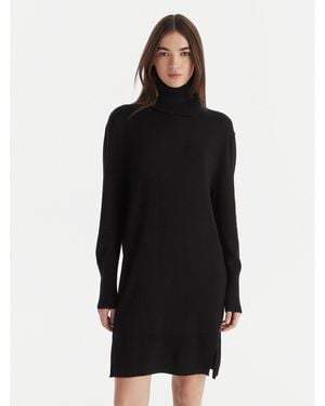 BOSS Strickkleid C_Feringatessa 50550493 Relaxed Fit - Schwarz