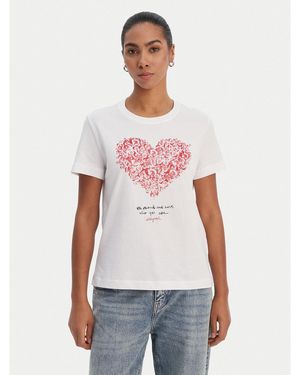 Desigual T-Shirt 26Swtk06 Regular Fit - Weiß