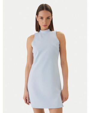 Calvin Klein Kleid Für Den Alltag Interlock Mock Lv047F260G Slim Fit - Blau