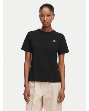 Tommy Hilfiger T-Shirt Th Script Ww0Ww49941 Regular Fit - Schwarz