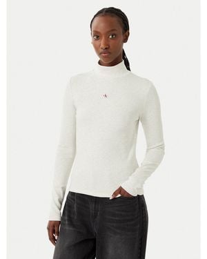 Calvin Klein Rollkragenpullover Lv047D203G Slim Fit - Weiß