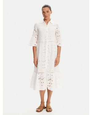 ICONIQUE Hemdkleid Ic25-005 Relaxed Fit - Weiß