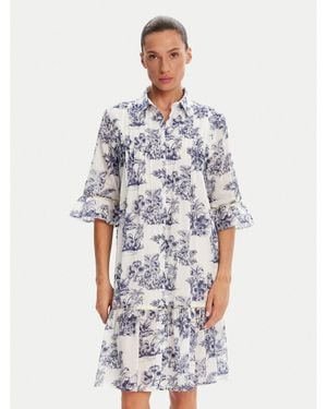 ICONIQUE Hemdkleid Ic25-076 Relaxed Fit - Blau