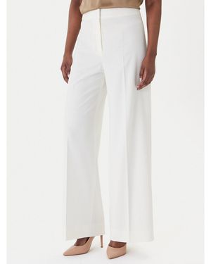 HUGO Stoffhose Huzili 50558131 Écru Wide Leg - Weiß