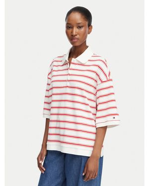 Tommy Hilfiger Poloshirt Ww0Ww50026 Oversize - Rot
