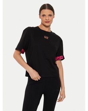 EA7 T-Shirt 6Dtt15 Tjloz 1200 Regular Fit - Schwarz
