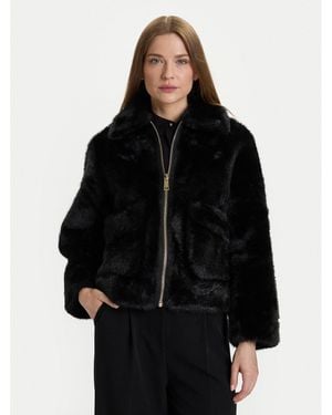 Rinascimento Pelzmantel Cfc0122227003 Regular Fit - Schwarz