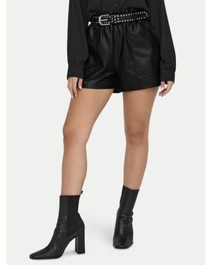 Jdy Shorts Aus Kunstleder Maya 15336992 Regular Fit - Schwarz