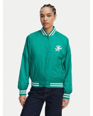 Tommy Hilfiger Bomberjacke Logo Appliqué Ww0Ww48618 Regular Fit - Grün