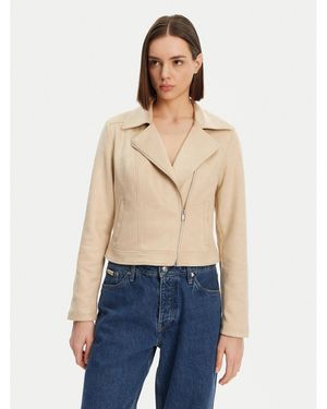 Noisy May Jacke Aus Kunstleder Abby 27033110 Regular Fit - Natur