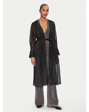 Lola Casademunt Tenchcoat Ms2502018 Regular Fit - Schwarz