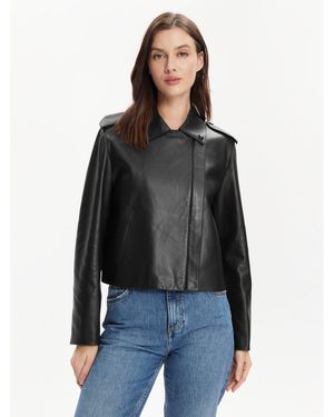 Marella Lederjacke Sparta 2413441011 Regular Fit - Schwarz