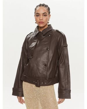 Herskind Lederjacke Luelle 5154131 Regular Fit - Braun