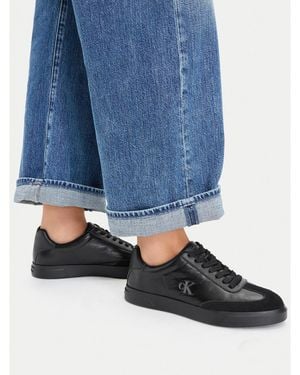 Calvin Klein Sneakers Low Pro Cups Wingt Text Lth Sue Hw0Hw03226 - Schwarz