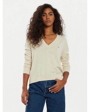 Tommy Hilfiger Pullover Essential Dw0Dw18670 Regular Fit - Weiß