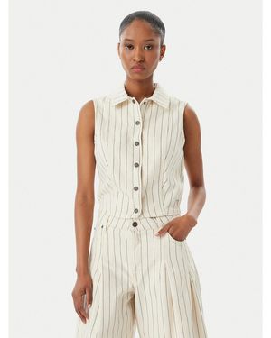 Guess Weste W6Ghz9 D7961 Écru Slim Fit - Natur