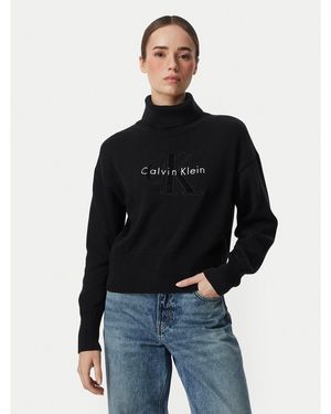 Calvin Klein Rollkragenpullover Lv047H329G Regular Fit - Schwarz