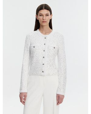 MICHAEL Michael Kors Strickjacke Mf460Z6F5L Regular Fit - Weiß